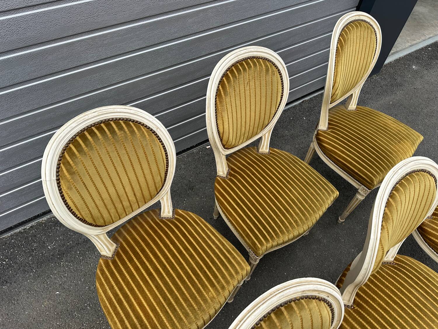 Set of 6 Louis XVI style chairs, circa 1970