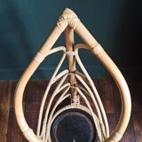 Rattan umbrella holder, vintage rattan plant holder, basket