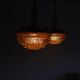 Danish Mid-Century Glass and Brass Chandeliers by Vitrika