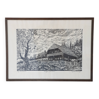 Woodcut by Engelbert Habersberger (1929-2006)