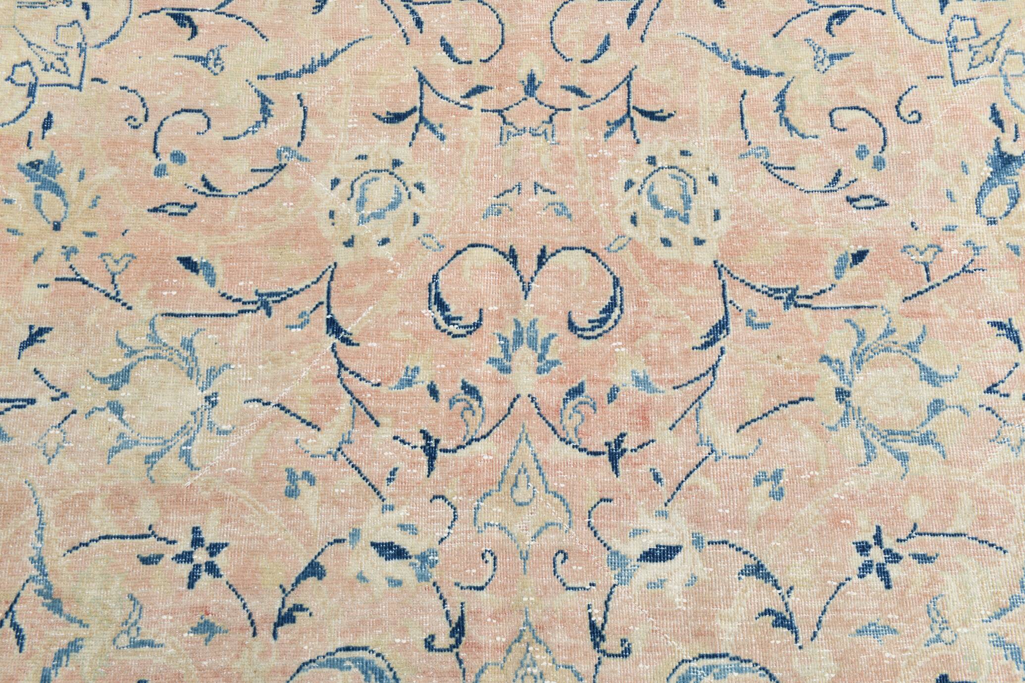 12x15 Soft Beige & Blue Classic Vintage Persian Rug, 274x397 Cm
