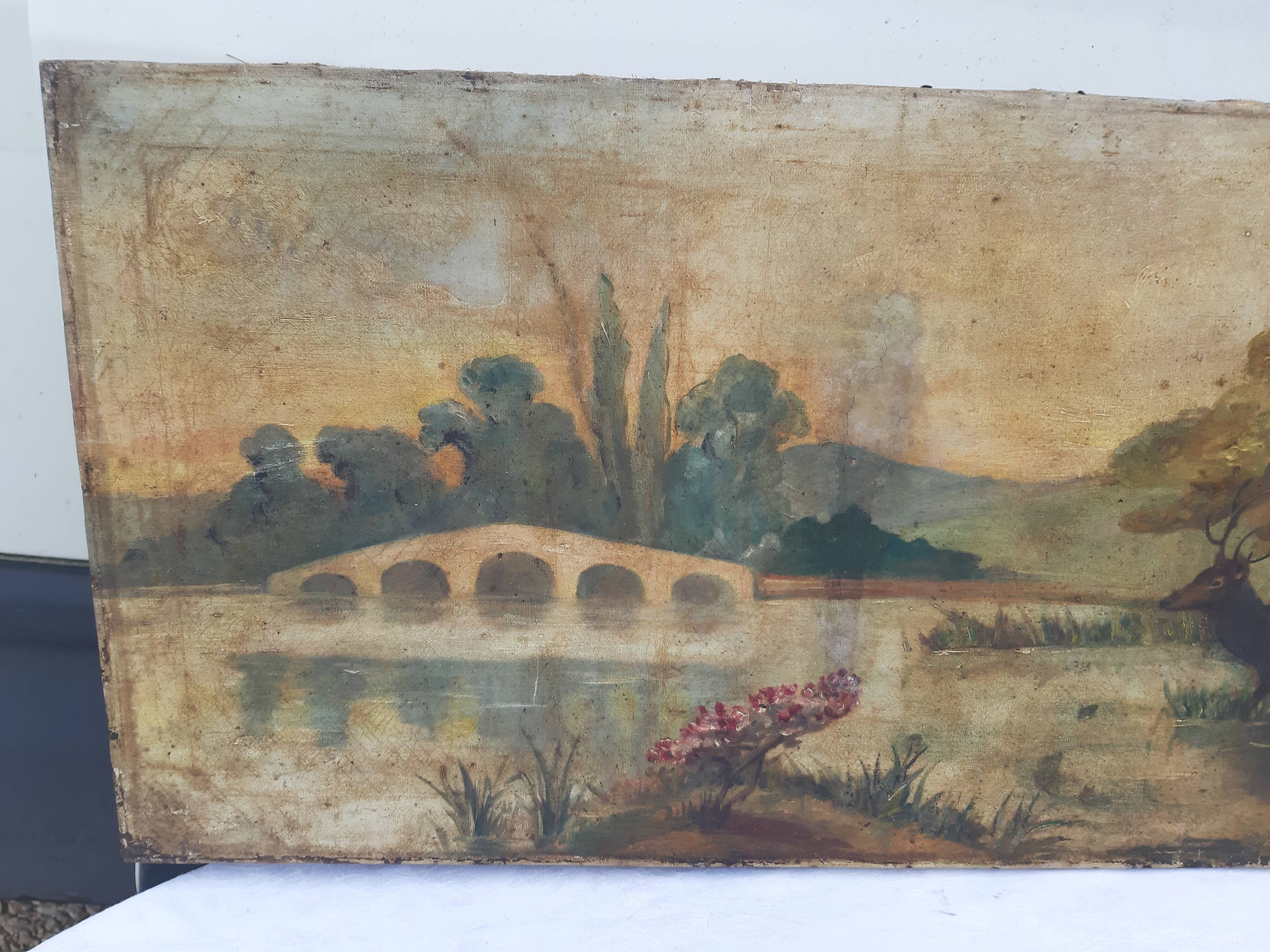 Huile sur toile signé m.Hebert 1908