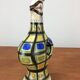 50s André L'Helguen ceramic rooster bottle for Keraluc Quimper