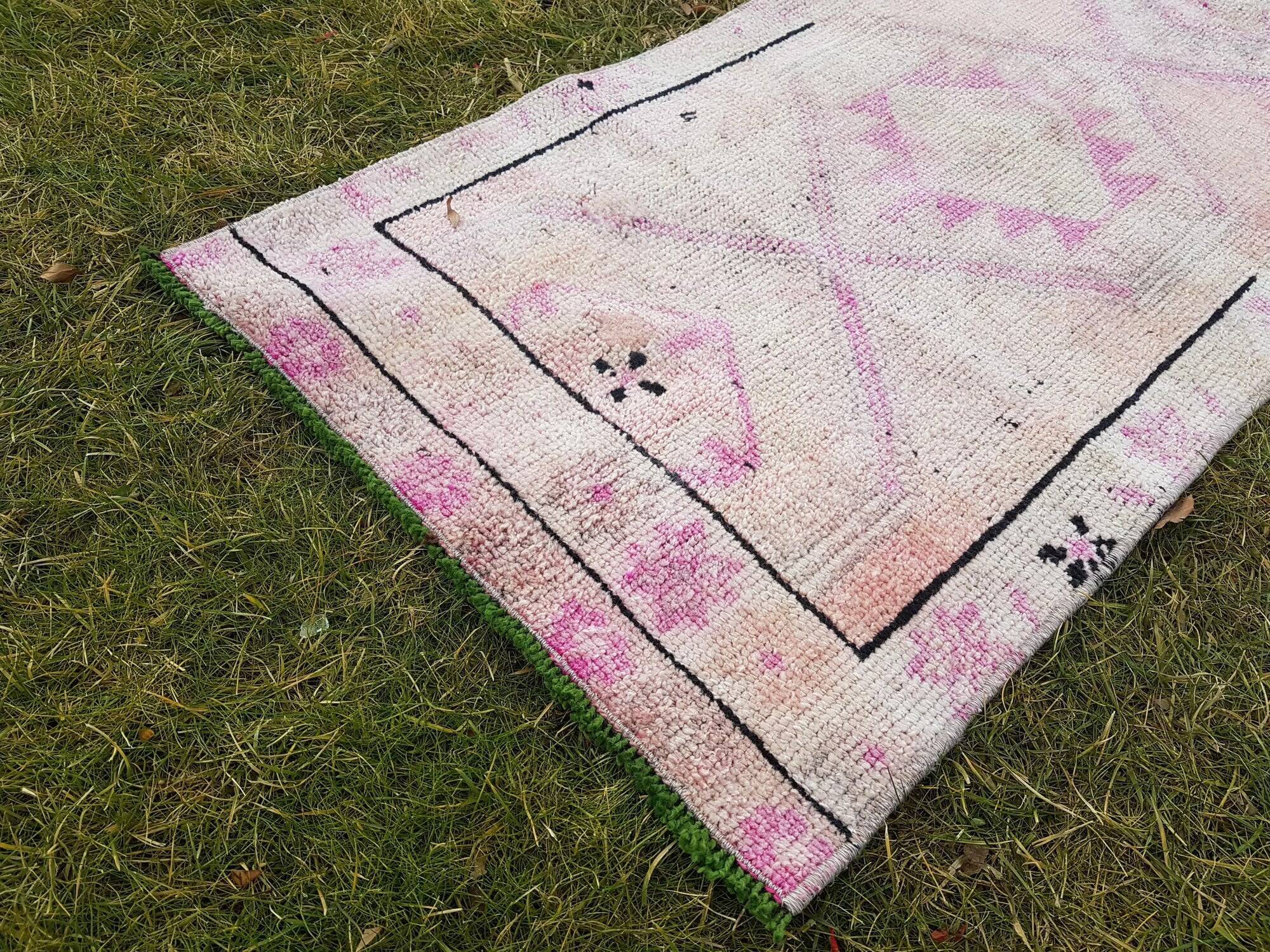 Vintage Turkish hallway rug 60x404 cm