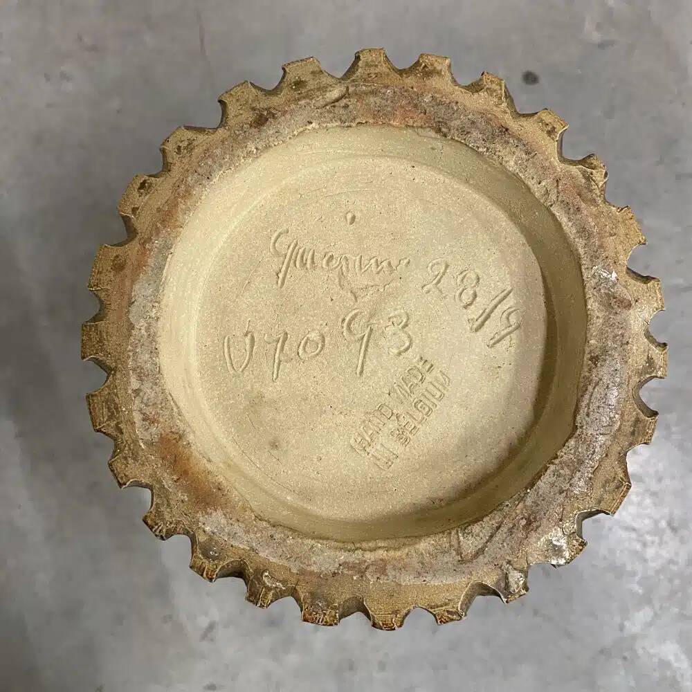 Large sandstone amphora vase by Roger Guérin