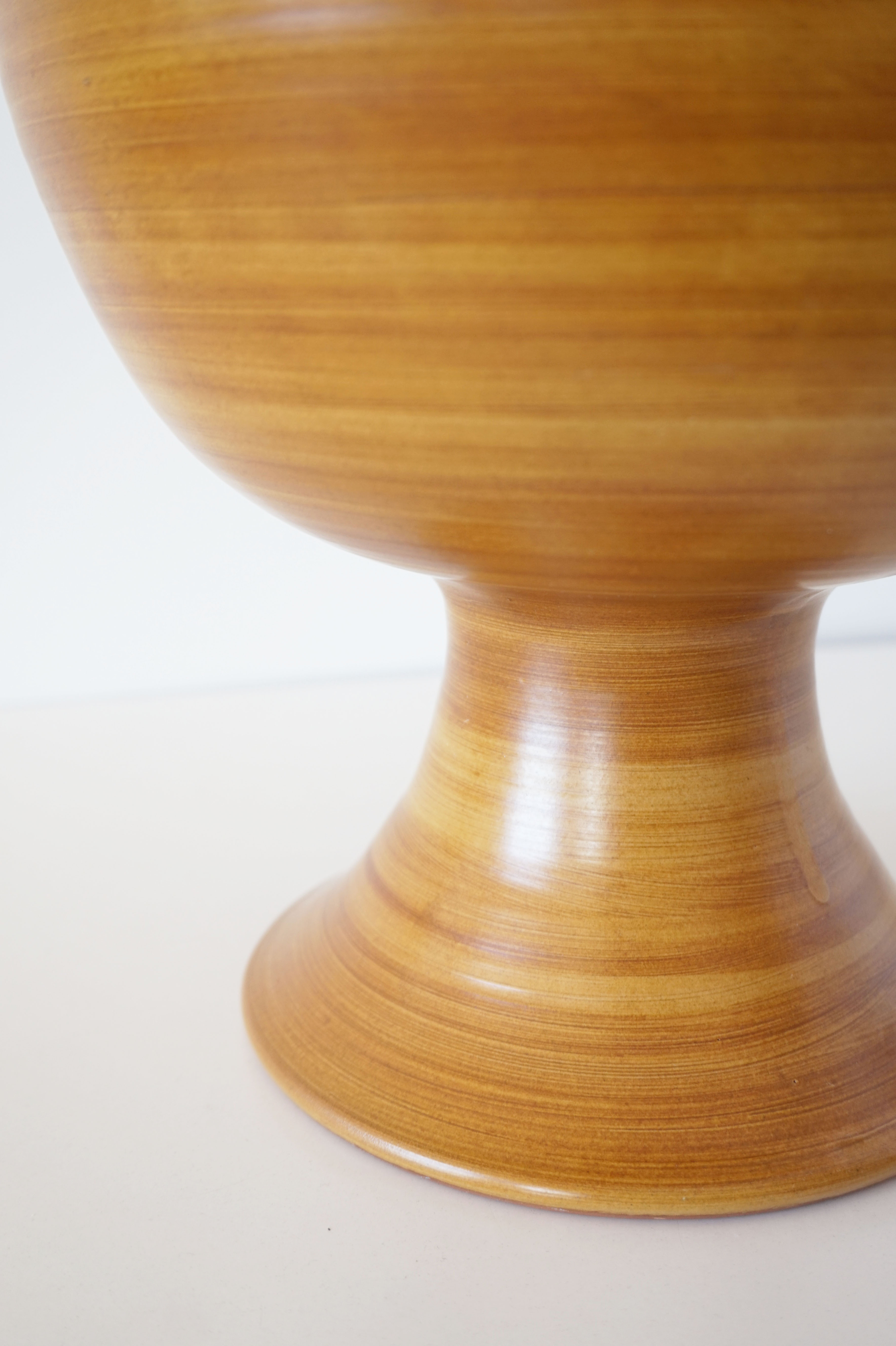 Ceramic cup imitation wood 1970