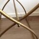 Table d'appoint laiton et plexiglass vintage