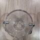 Crystal Ice Bucket Glass Size Stainless Steel Handle with Vintage Ice Tongs