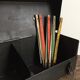 Box metal, tools, strap leather box