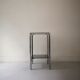 Fifth wheel console in chromed metal and smoked glass, design 1970