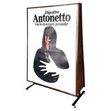 Vintage rolling room divider, Italy 1950s