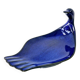 Vintage Plate Duck Foie Gras Blue Stoneware from Berry, France 25.5x15cm