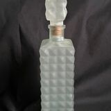Green frosted glass whisky decanter