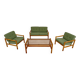Complete modernist green chalet living room, Czechoslovakia 1970.