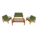 Complete modernist green chalet living room, Czechoslovakia 1970.