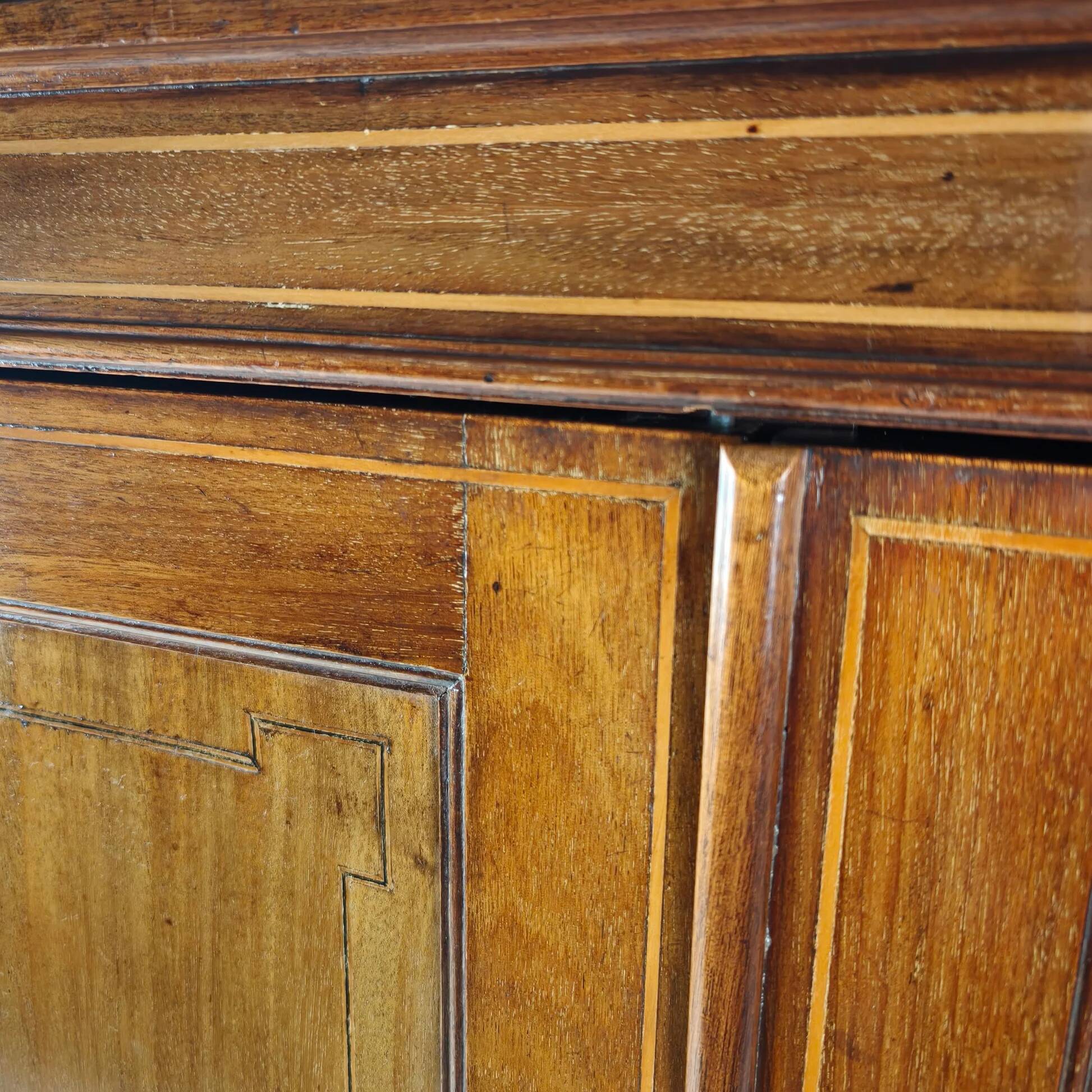 Early 19th Century English Mahogany Linen Press Cabinet, c.1820–1840