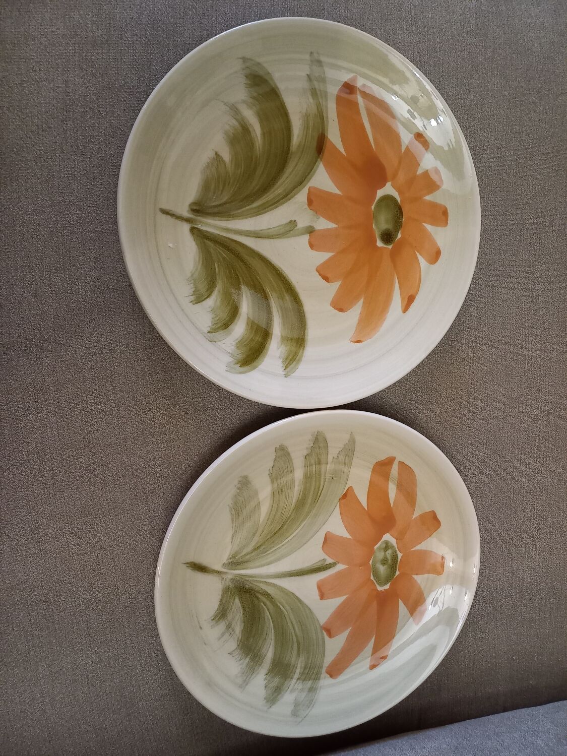 6 flat plates Saint Amand model Isis vintage 1960s 1970s