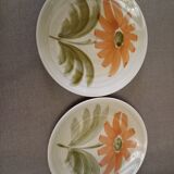 6 flat plates Saint Amand model Isis vintage 1960s 1970s
