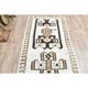 1970s Turkish Oushak Handmade Wool Cotton Beige Runner Rug 99x300