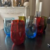 7 colored glasses 1970's