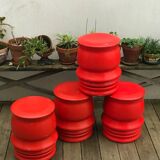 Suite de 4 tabourets dessinés par Radi, 1999