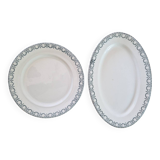 Set Of 2 Large Salt Dishes Model Garlands LXVI
