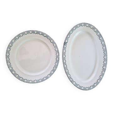 Set Of 2 Large Salt Dishes Model Garlands LXVI