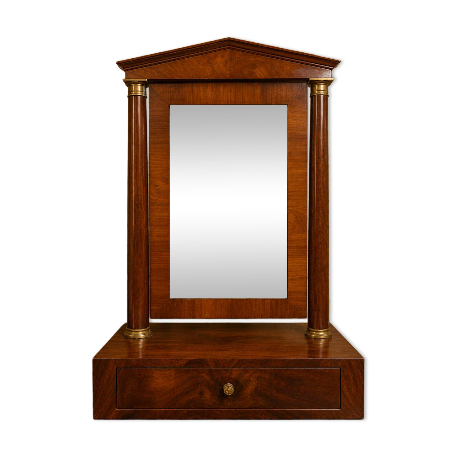Miroir de toilette ou Psyché Empire en acajou
