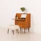 Danish mid century footstool in longhair sheepskin, 1960s