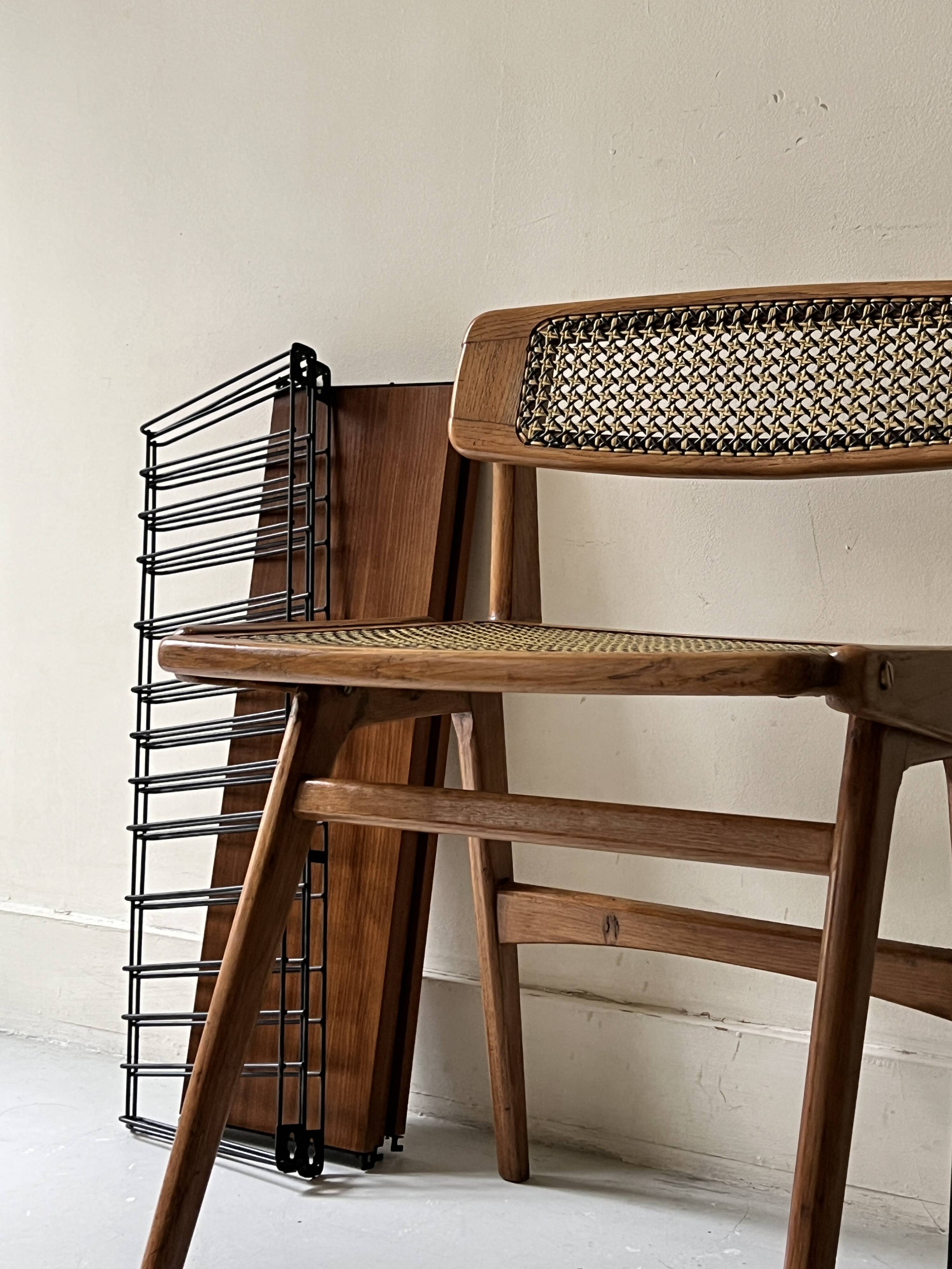 Scandinavian teak wall shelf bookcase ED. Tomado, Holland 1950