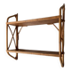 Vintage rattan shelf from the 60s
