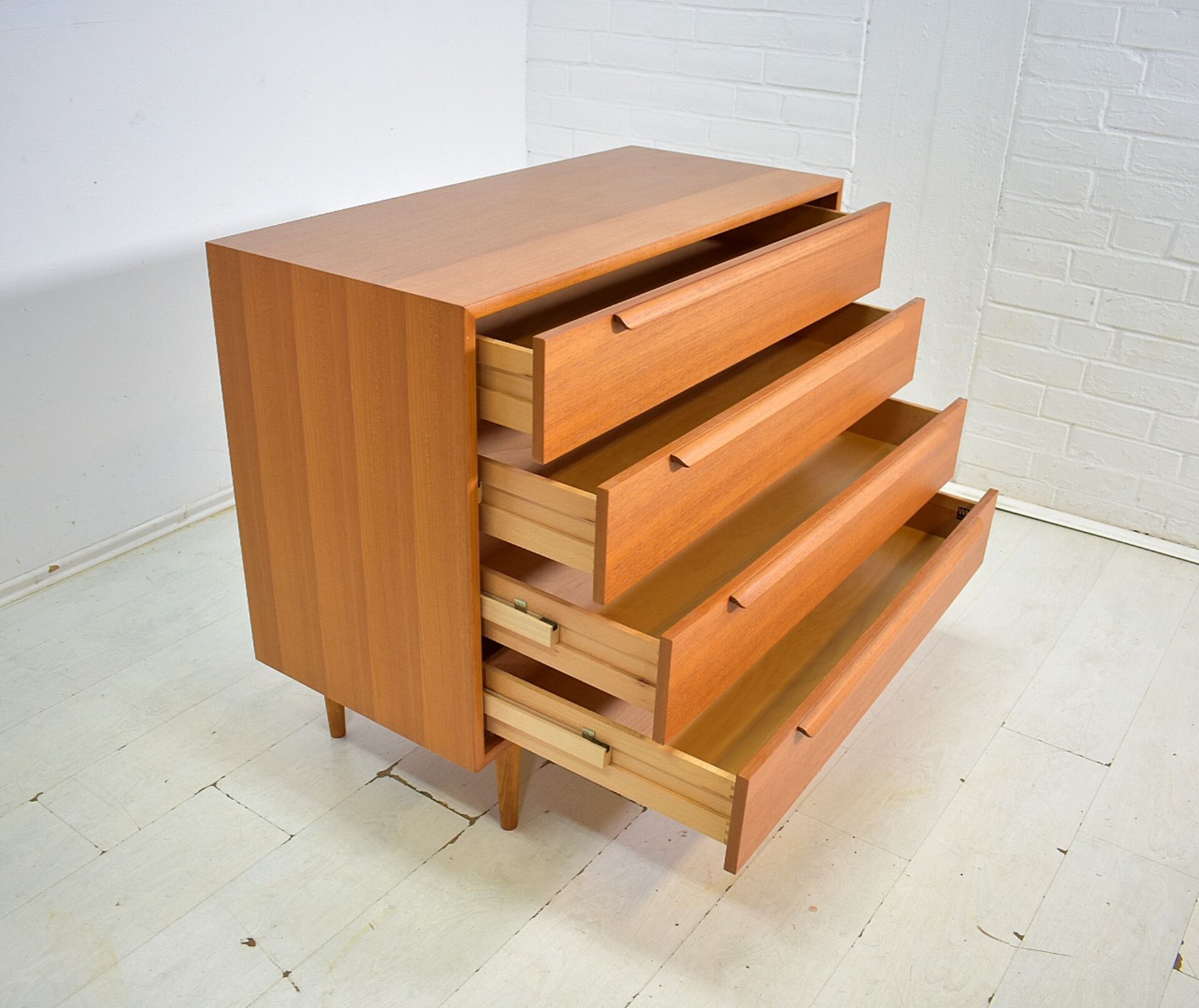 Chest of drawers by WK Möbel 1960s teak sideboard vintage Scandinavian