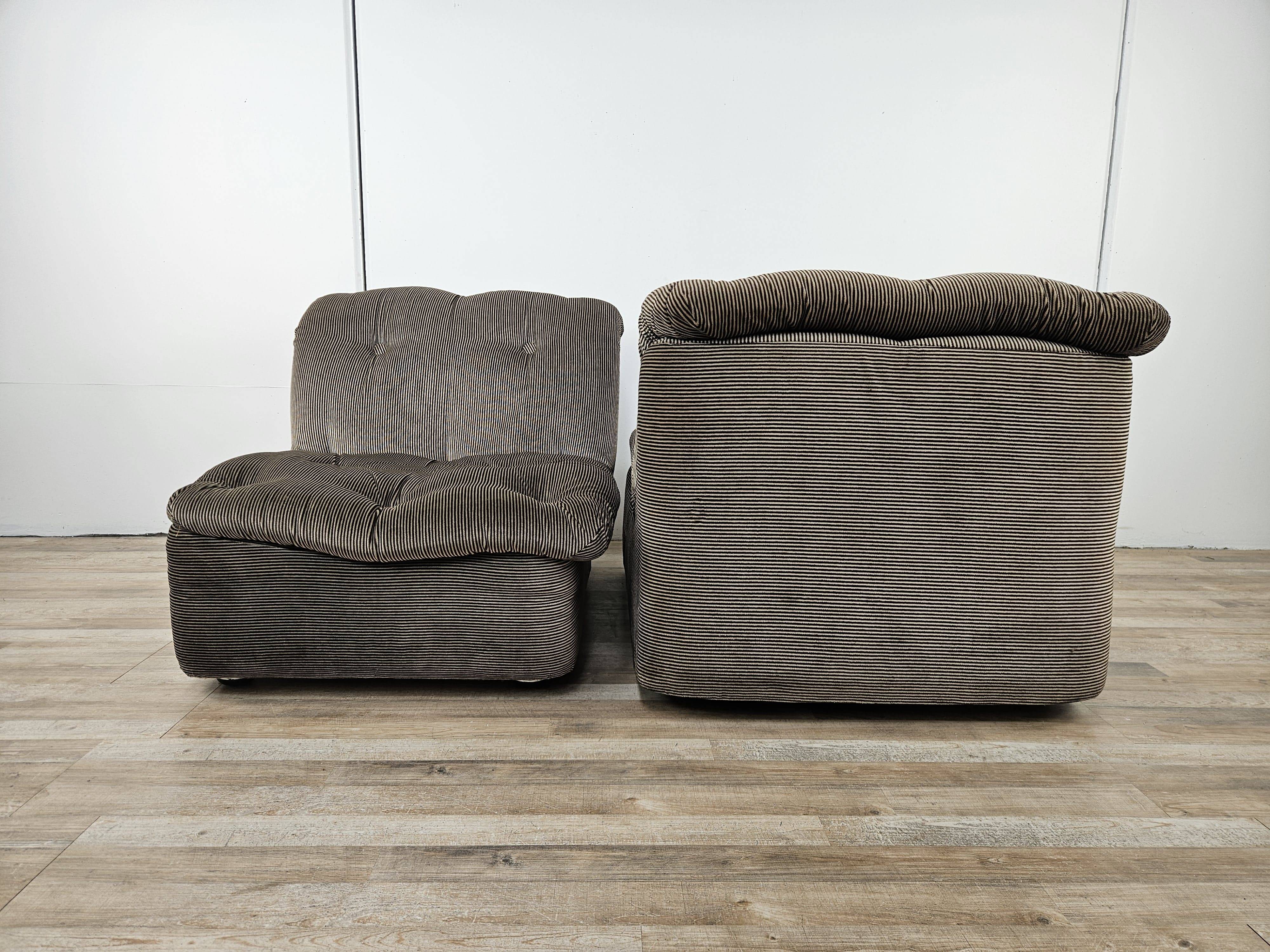 Fauteuils modulaires italiens vintage des années 70