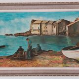 Erbalunga, Corse huile sur panneau signée Amadei François