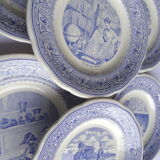 6 talking dessert plates Gien Museum