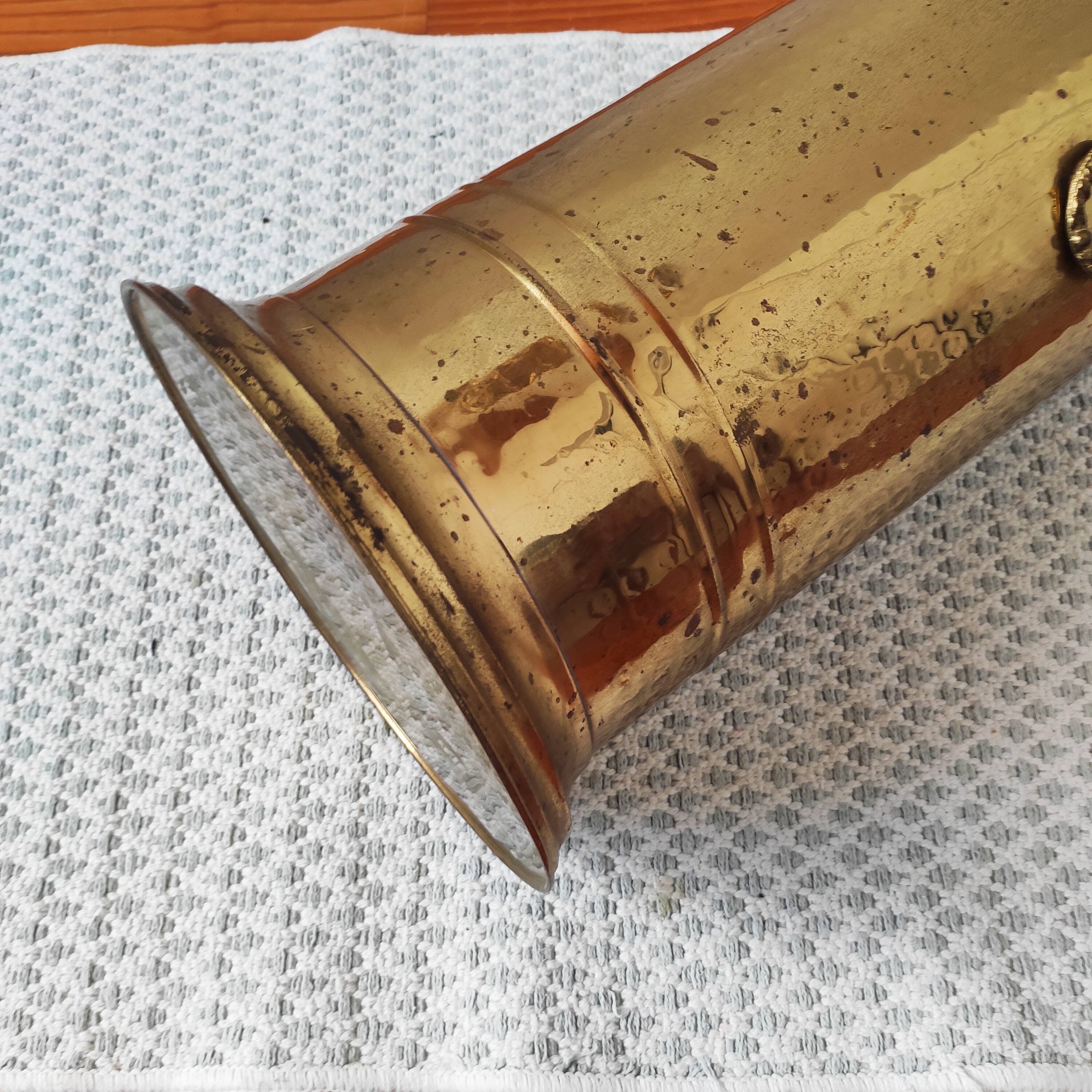 Vintage brass umbrella stand