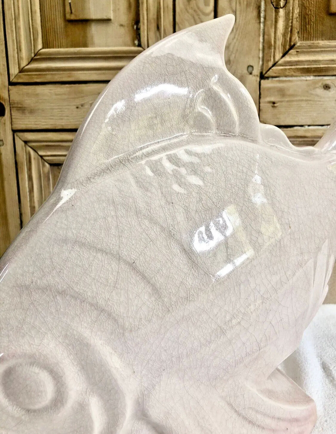 Cracked ceramic fish Art Deco Le Jan