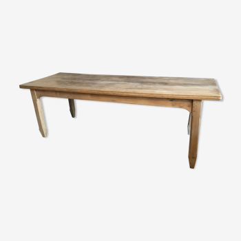 Old 19th crude solid elm farm table