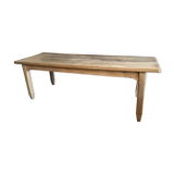 Old 19th crude solid elm farm table