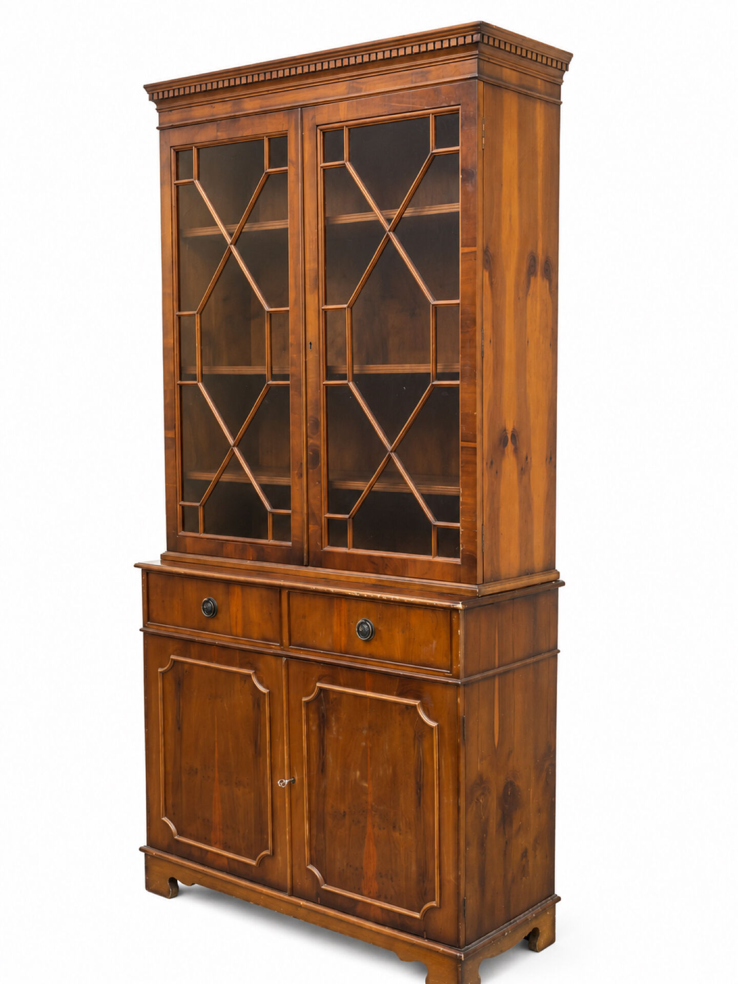 19th-century vintage English display cabinet