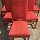 Vintage Louis XIII style chairs sheep bones in beech and velvet.
