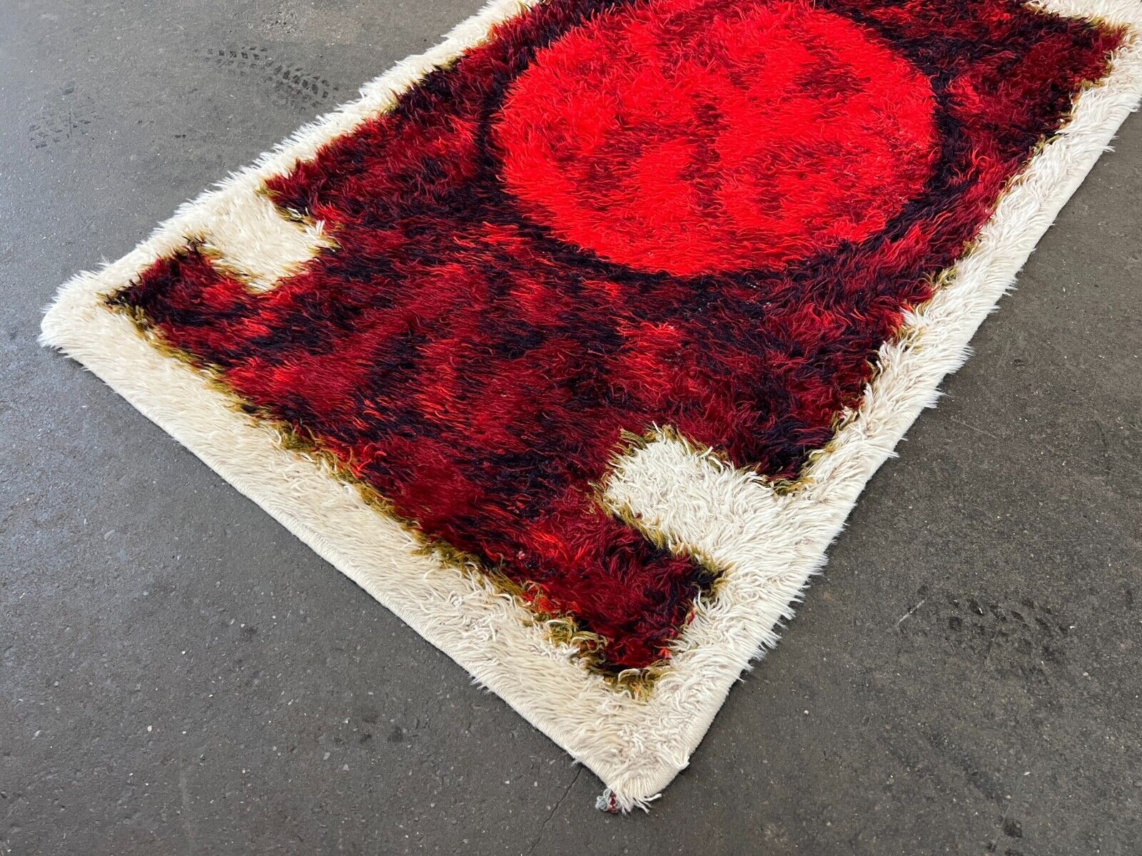 60s 70s rug carpet by Hojer Eksport Denmark