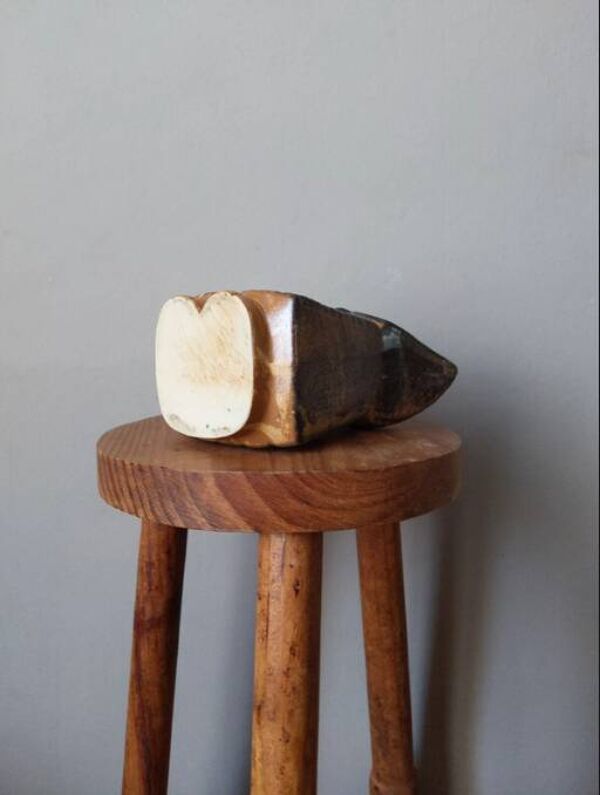 Photophore hibou céramique artisanale chouette bougeoir brutaliste