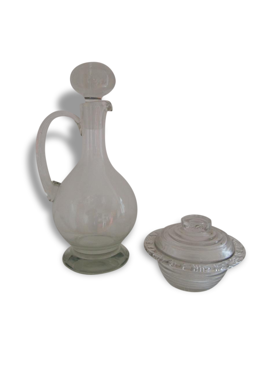 Lot of an old wine or liqueur glass decanter