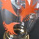 Vase ancien cristal et granité orange