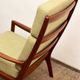 Danish Mid-Century  Lounge Chair and Stool by Ole Wanscher for Poul Jeppensens, Senator Series