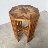 1930s star-inlaid side table