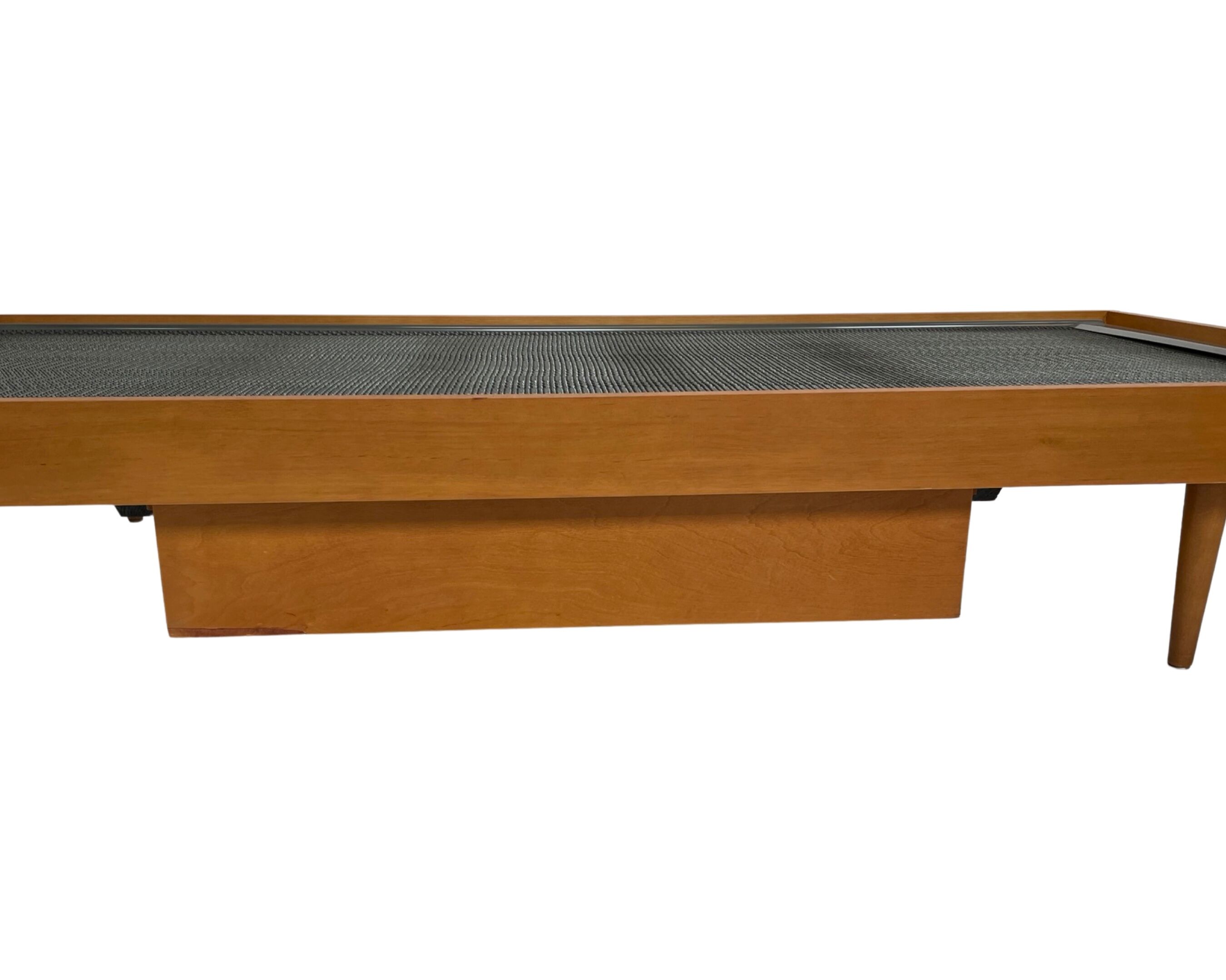 Vintage daybed 1960s minimalist design with drawer in wood