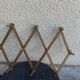Wall coat rack in wood accordion 10 old hooks