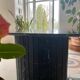 Table à manger en marbre nero marquina 1970 vintage italie